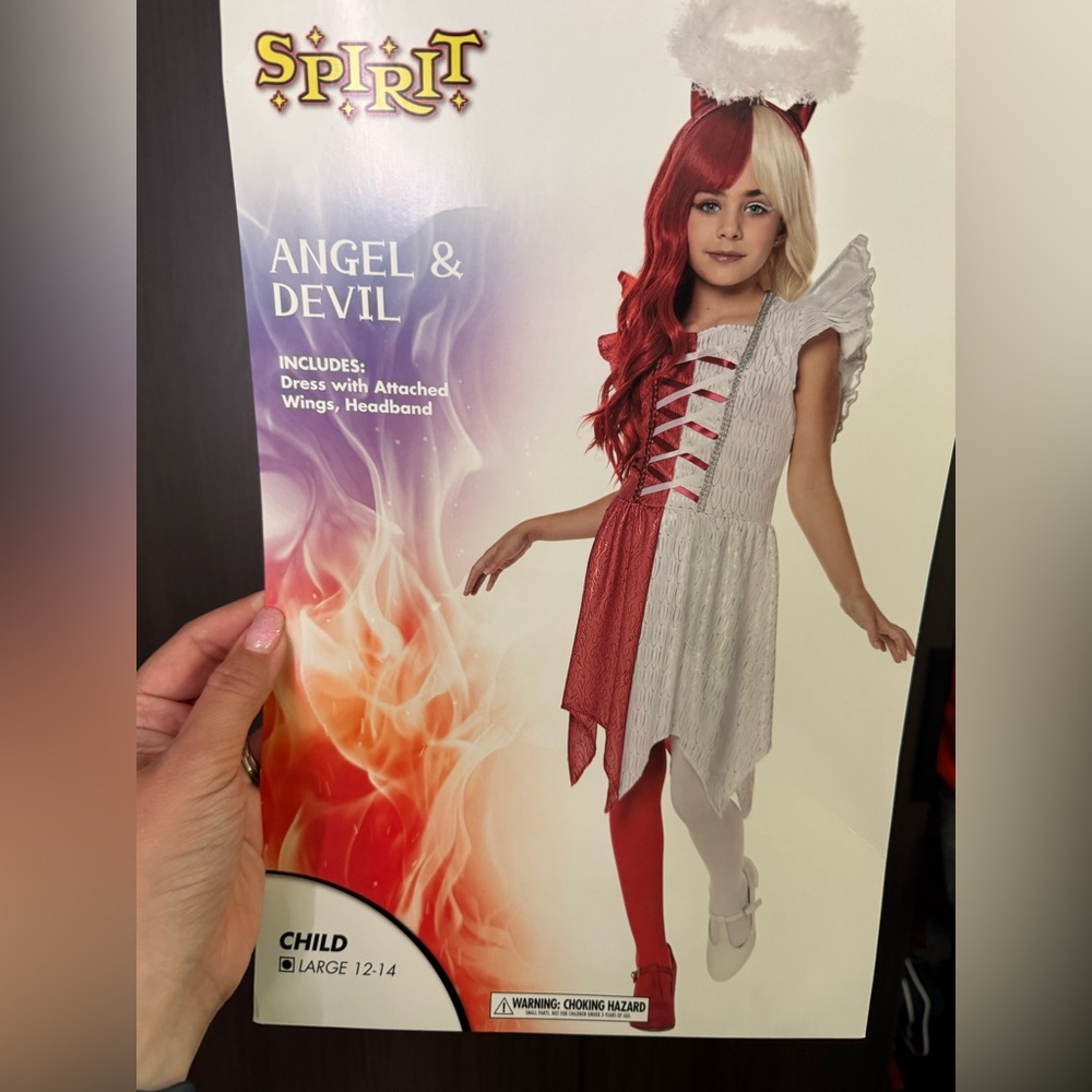Spirit Angel and Devil Halloween Costume with wig